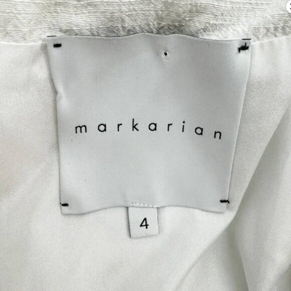 Markarian Dress Mini Ruffled Floral Off the Shoulder Pastel Grace White Pink 4 - Picture 4 of 6